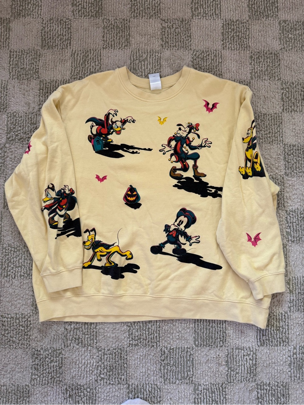 Disney Halloween Characters Print Crewneck Sweater